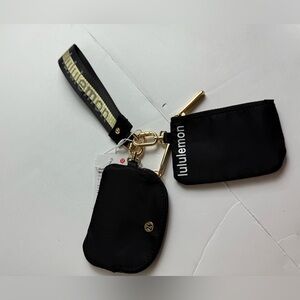 lululemon athletica Black and Gold Wristlet Set